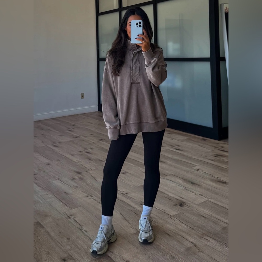 Women’s Movement Mock Neck Pullover — Mocha - Picture 2 of 5